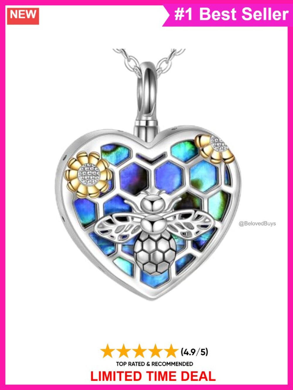 S925 Sterling Silver Tree of Life Urn Necklace Memorial Jewelry 18in